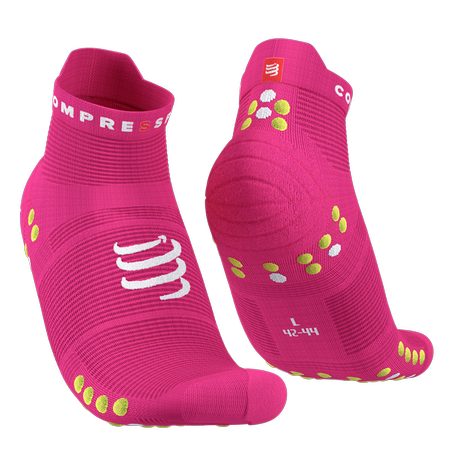 COMPRESSPORT Skarpetki do biegania krótkie ProRacing Socks V4 różowe