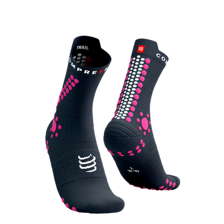 COMPRESSPORT Skarpetki do biegania trailowe ProRacing Socks V4 Trail magent/magenta