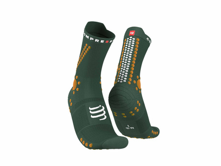 COMPRESSPORT Skarpetki do biegania trailowe ProRacing Socks V4 Trail zielone
