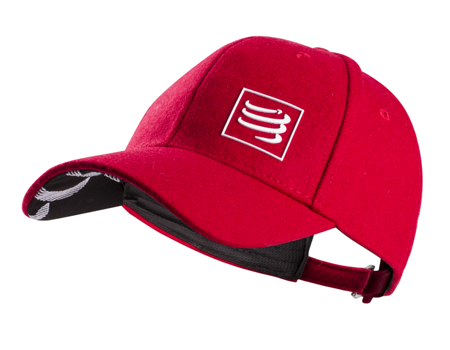 COMPRESSPORT czapka z daszkiem WOOL CAP czerwona